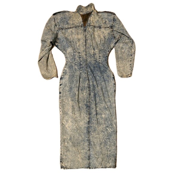 Reboundi Vintage Women’s Dress Leather and Denim Made in USA, Size 3/4 - Picture 9 of 10